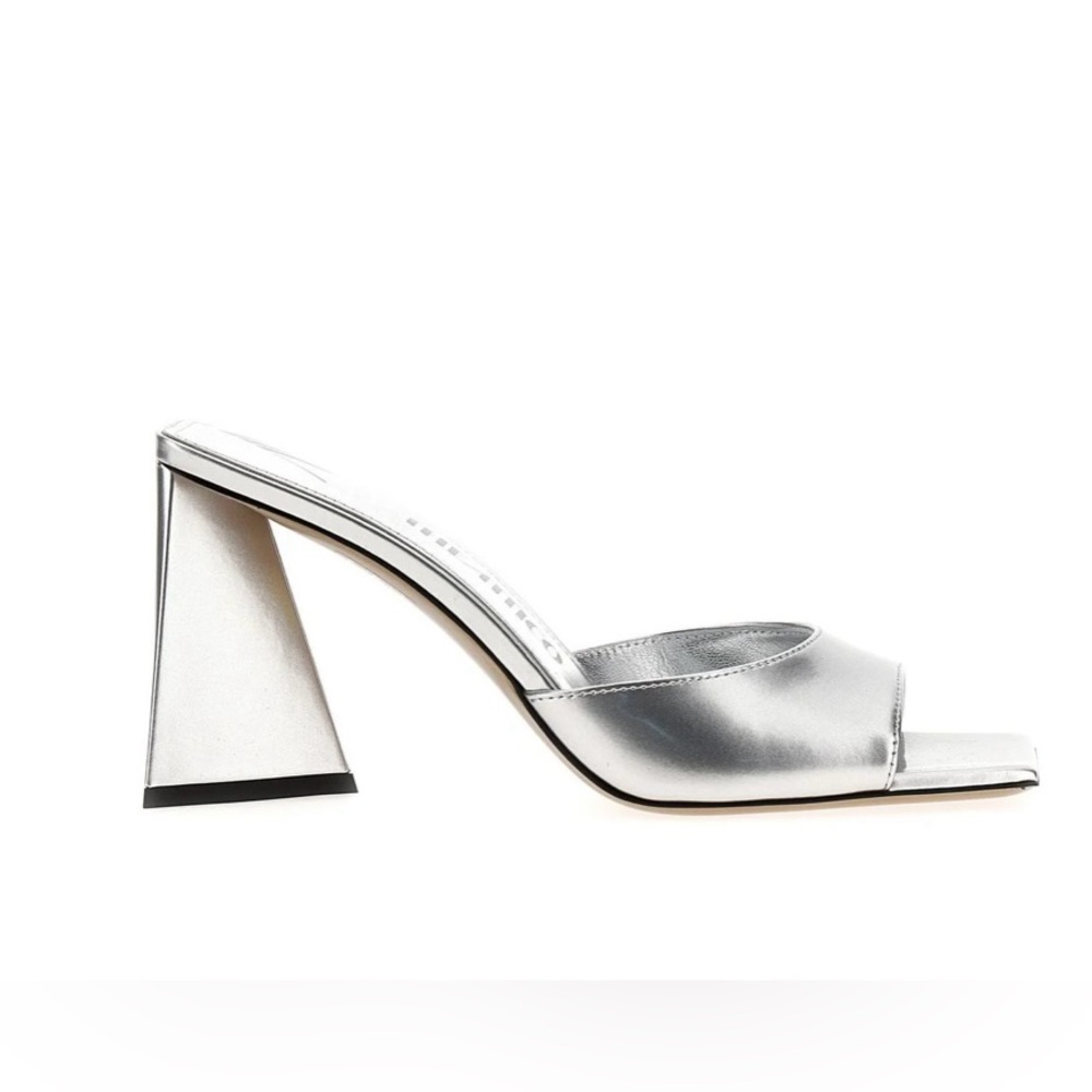 ATTICO DEVON SQUARE TOE METALLIC MULES